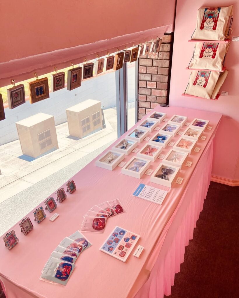 Yoshiko Fujita 10th anniversary exhibition,Red, Blue, Drapes and